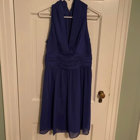 Andrew Marc | Dresses | Royal Blue Chiffon Dress | Poshmark